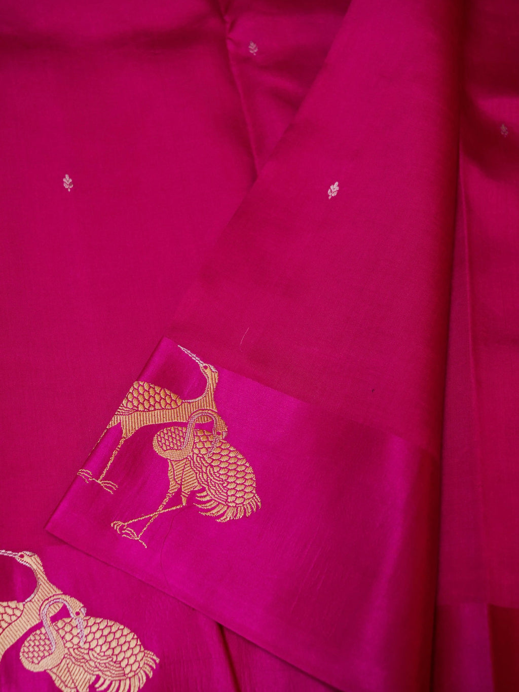 Handwoven Pink Banarasi Katan Soft Silk Saree