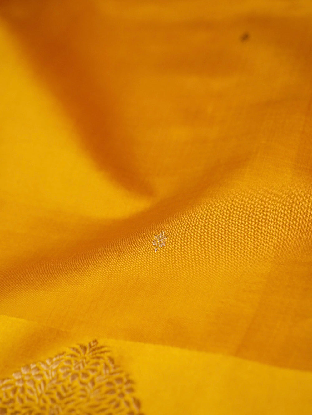 Handwoven Yellow Banarasi Katan Soft Silk Saree