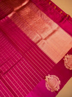 Handwoven Pink Banarasi Katan Soft Silk Saree