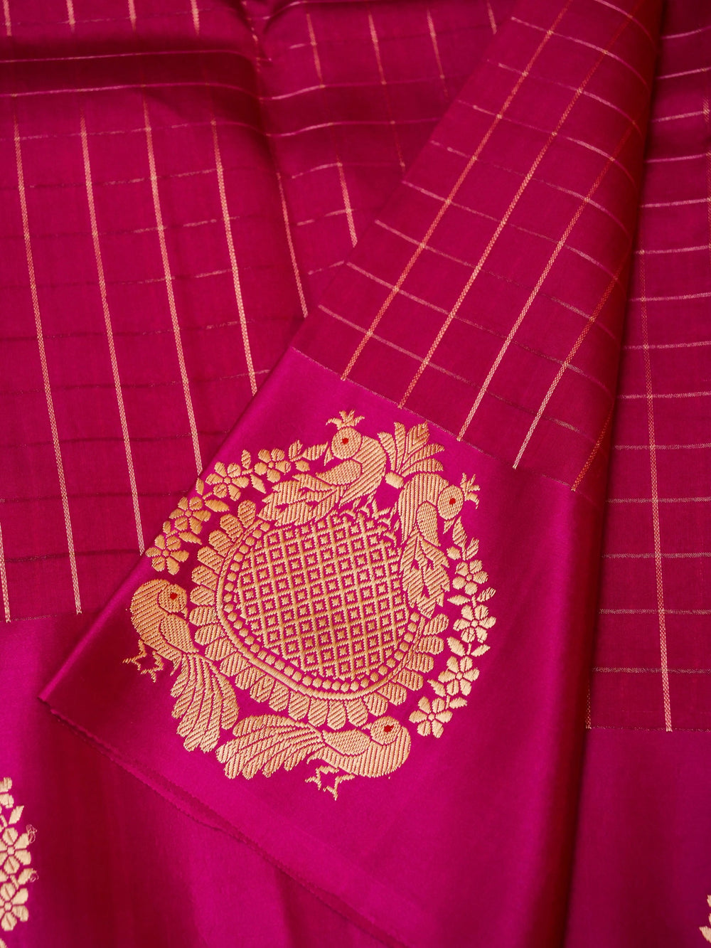 Handwoven Pink Banarasi Katan Soft Silk Saree