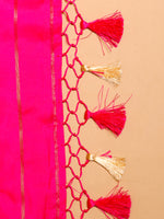 Handwoven Pink Banarasi Katan Silk Saree