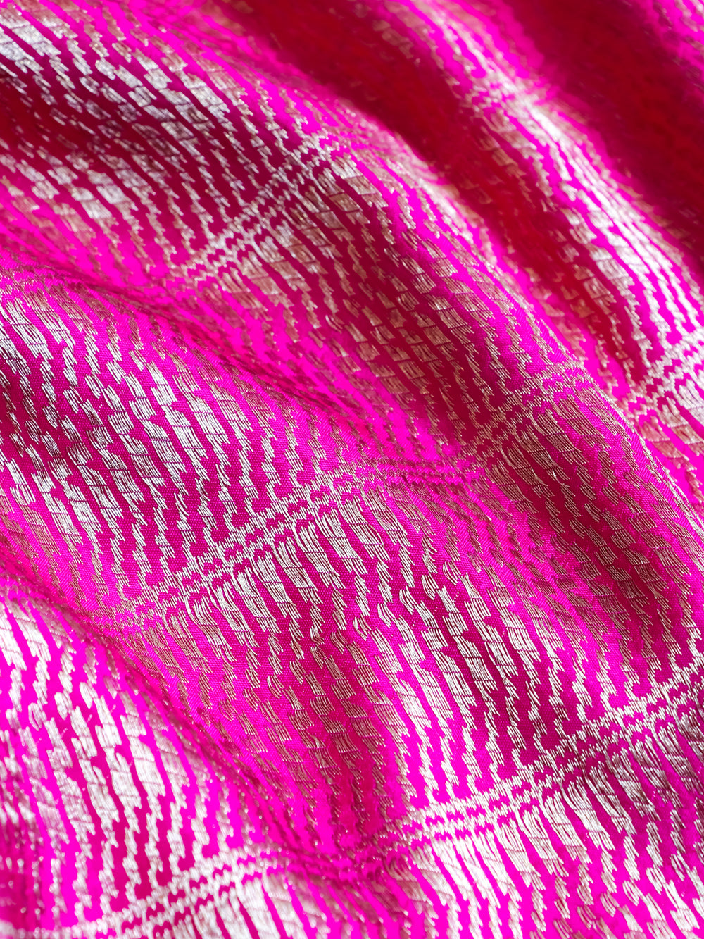 Handwoven Pink Banarasi Katan Silk Saree