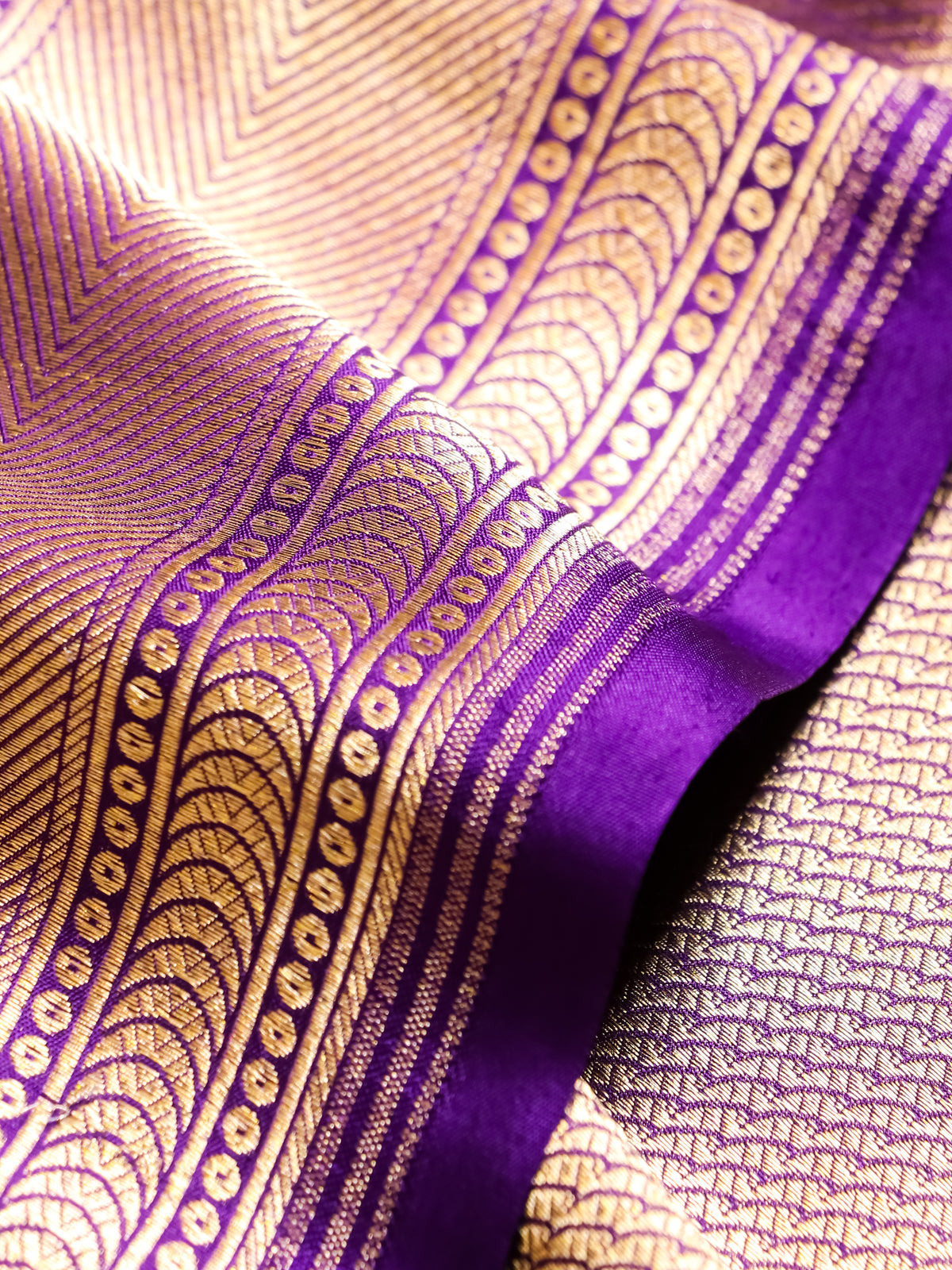 Handwoven Magenta Banarasi Katan Silk Saree