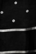 Handwoven Black Banarasi Katan Soft Silk Saree