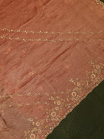 Designer Rust Tissue Silk Saree