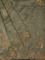 Designer Pista Green Tissue Silk Saree