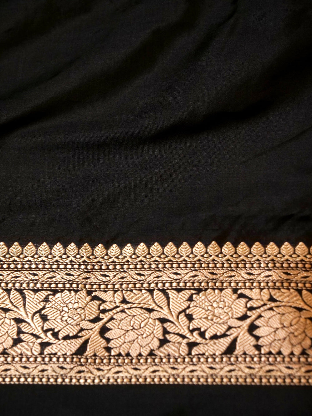 Handwoven Black Banarasi Katan Silk Suit