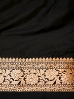 Handwoven Black Banarasi Katan Silk Suit