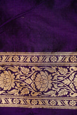 Handwoven Purple Banarasi Katan Silk Saree