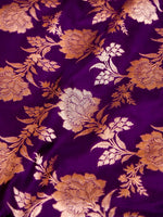 Handwoven Purple Banarasi Katan Silk Saree