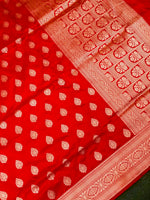 Handwoven Red Banarasi Katan Silk Saree