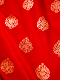 Handwoven Red Banarasi Katan Silk Saree