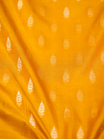 Handwoven Mustard Yellow Banarasi Katan Silk Saree