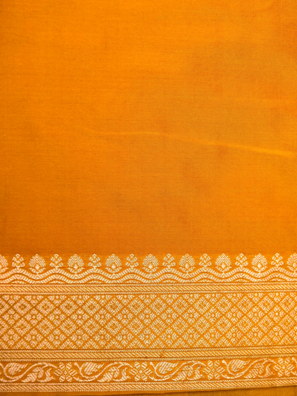 Handwoven Mustard Yellow Banarasi Katan Silk Saree