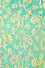 Handwoven Mint Blue Banarasi Khaddi Georgette Suit