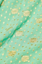 Handwoven Mint Blue Banarasi Khaddi Georgette Suit