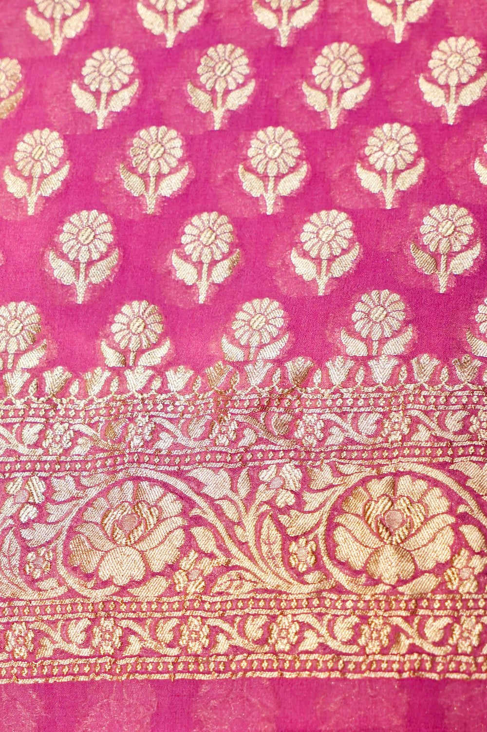 Handwoven Pink Banarasi Khaddi Georgette Suit