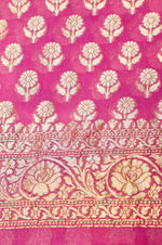 Handwoven Pink Banarasi Khaddi Georgette Suit