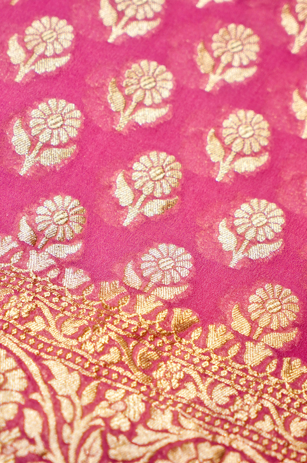 Handwoven Pink Banarasi Khaddi Georgette Suit