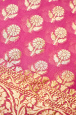 Handwoven Pink Banarasi Khaddi Georgette Suit
