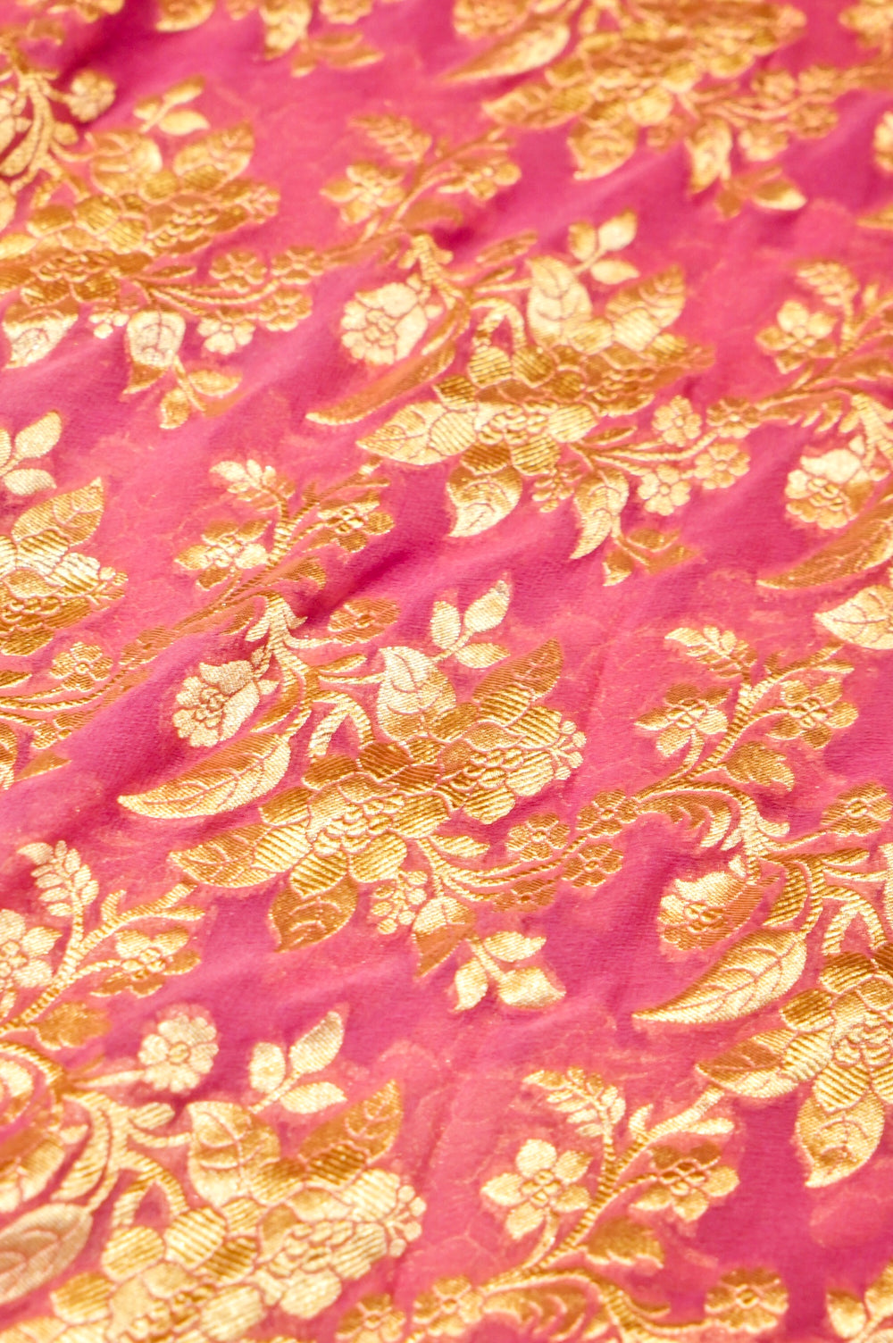 Handwoven Pink Banarasi Khaddi Georgette Suit