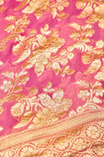 Handwoven Pink Banarasi Khaddi Georgette Suit