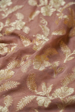 Handwoven Peach Banarasi Khaddi Georgette Suit