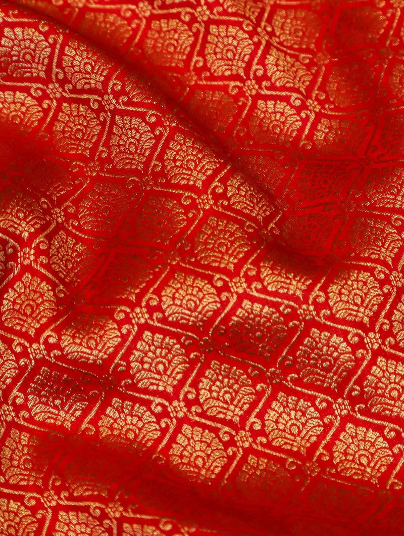 Designer Red Tissue Silk Saree