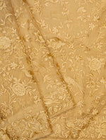 Designer Pastel Yellow Organza Silk Saree