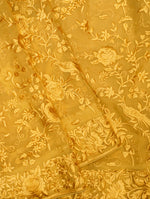 Designer Mustard Yellow Organza Silk Saree