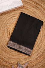 Handwoven Black Banarasi Katan Silk Saree
