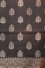 Handwoven Black Banarasi Katan Silk Saree