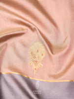 Handwoven Canopy Pink Katan Silk Saree