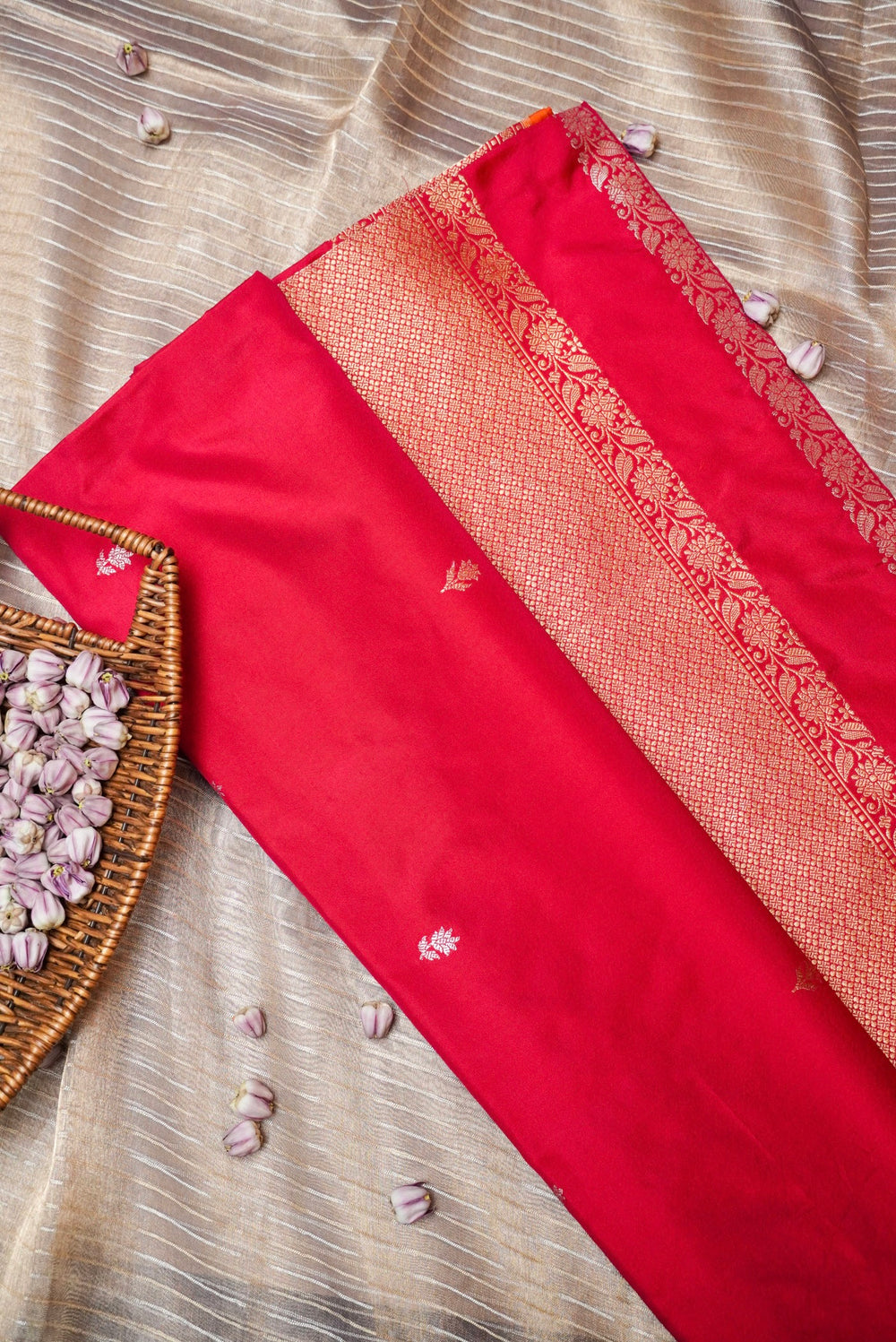 Handwoven Pink Banarasi Katan Silk Saree