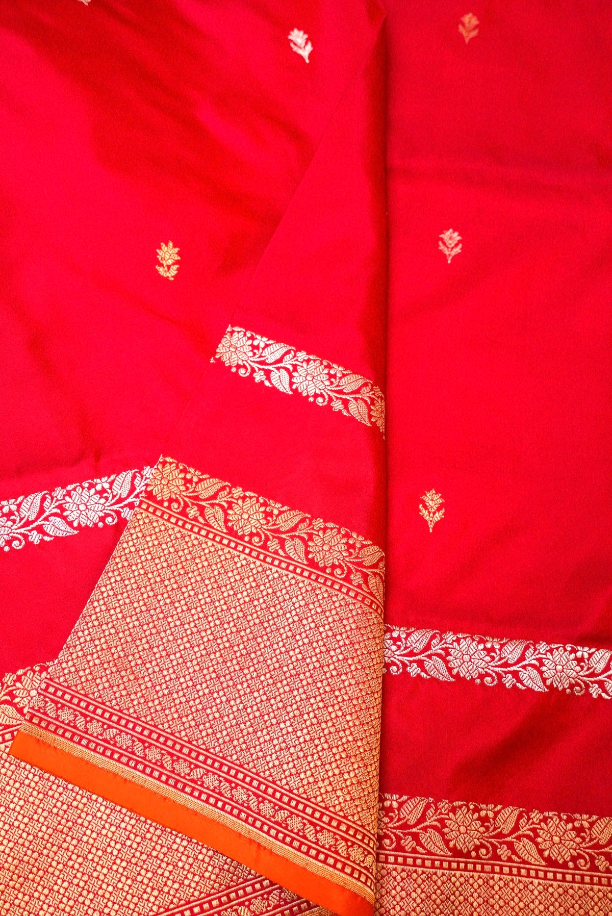 Handwoven Pink Banarasi Katan Silk Saree