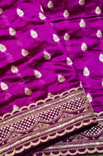 Designer Purple Katan Silk Saree