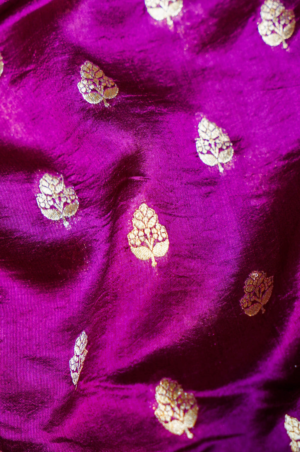 Designer Purple Katan Silk Saree
