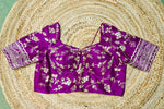 Designer Purple Katan Silk Saree