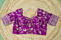 Designer Purple Katan Silk Saree