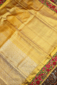Designer Yellow Katan Silk Saree