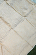 Handwoven Off White Banarasi Mashru Silk Saree