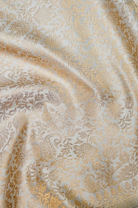Handwoven Off White Banarasi Mashru Silk Saree
