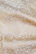 Handwoven Off White Banarasi Mashru Silk Saree