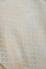 Handwoven Off White Banarasi Mashru Silk Saree