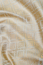 Handwoven Off White Banarasi Mashru Silk Saree