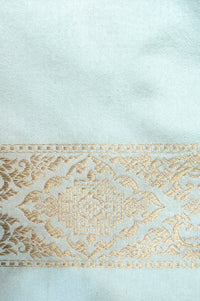 Handwoven Off White Banarasi Mashru Silk Saree
