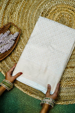 Handwoven Off White Banarasi Mashru Silk Saree