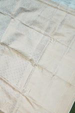 Handwoven Off White Banarasi Mashru Silk Saree
