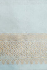 Handwoven Off White Banarasi Mashru Silk Saree