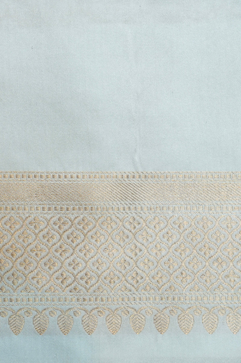 Handwoven Off White Banarasi Mashru Silk Saree